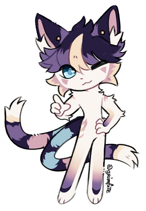 flat coloured chibi